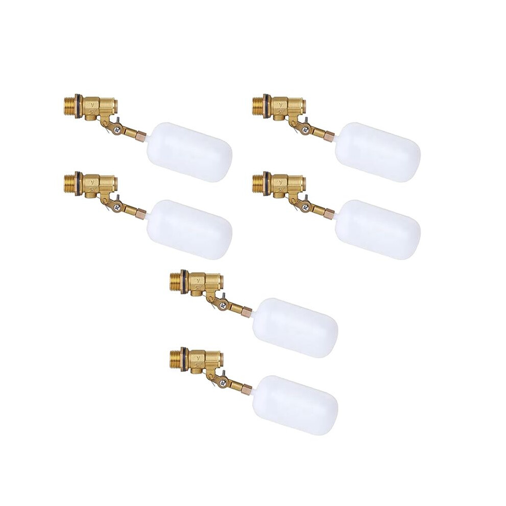 6Pcs 1/2 Inch Float Valve, Water Float Valve For Pond Float Valve Shutoff Auto Fill, For Livestock Tanks, Aquariums 4711077184475