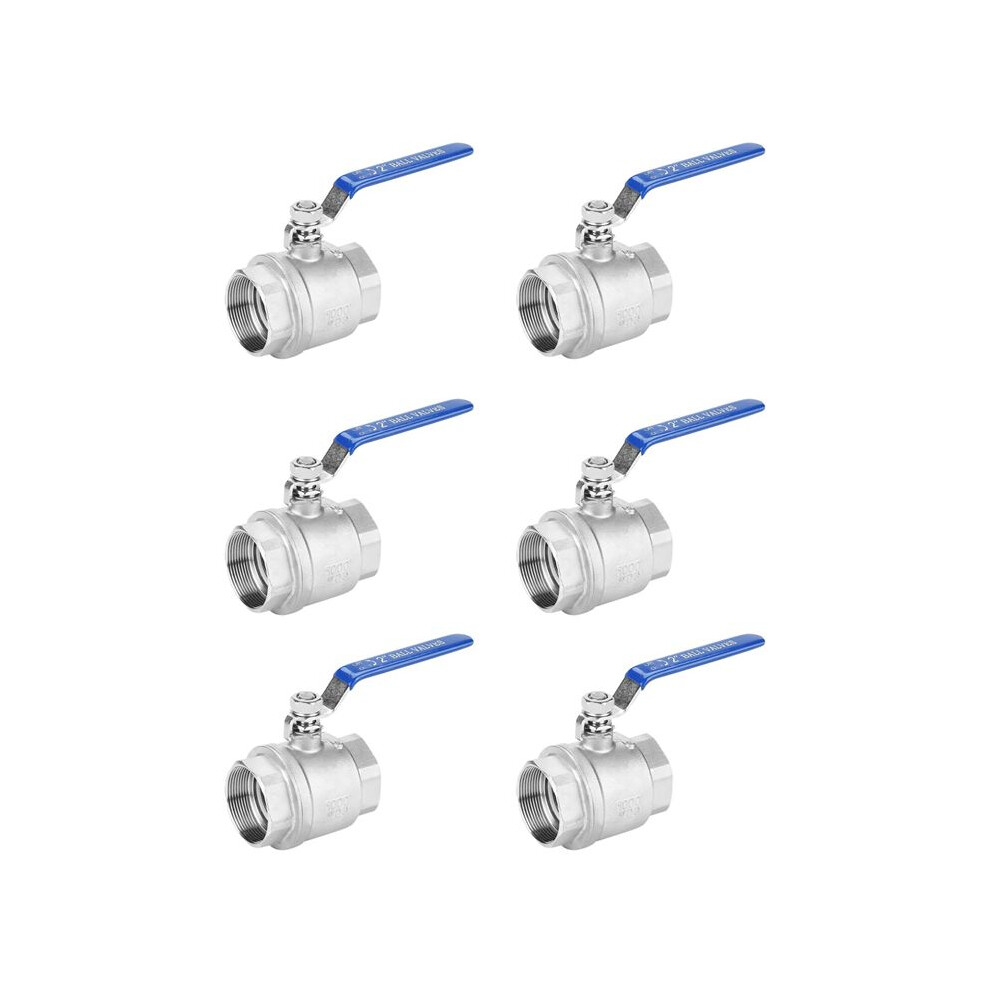 6X Valve Female Thread 2 Inch 304 Stainless Steel Full Port Female Thread Valve 2 Inch Dn50 1000 Wog 6032294721037