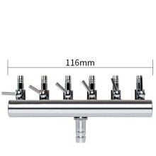 2X 6 Way Air Splitter Valve Aquarium Fish Tank Air Pump Flow Splitter Distributor Pump Valve