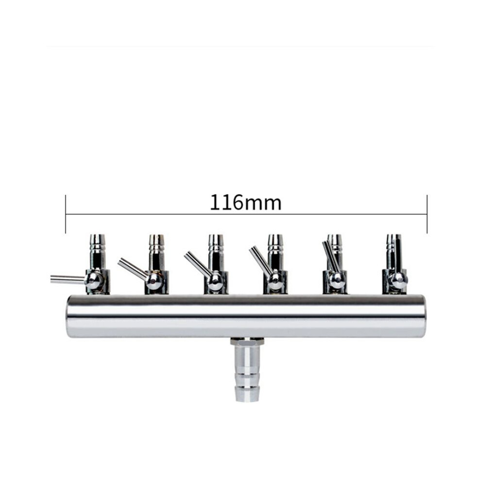 2X 6 Way Air Splitter Valve Aquarium Fish Tank Air Pump Flow Splitter Distributor Pump Valve 4712660536152