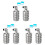 6PCS Fully Automatic Water Level Control Float Valve, Stainless Steel  Floating  Valve -1/2In Side Water Intake 1