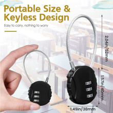 8 Pieces Combination Lock 3 Digit Outdoor Waterproof Padlock for School Gym Locker, Sports Locker, Fence, Toolbox, Gate