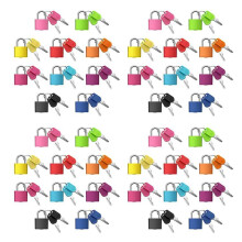 40 Pack Suitcase Locks with Keys,Multicolor Small Luggage Padlocks Metal Padlocks for School Gym Classroom Matching Game