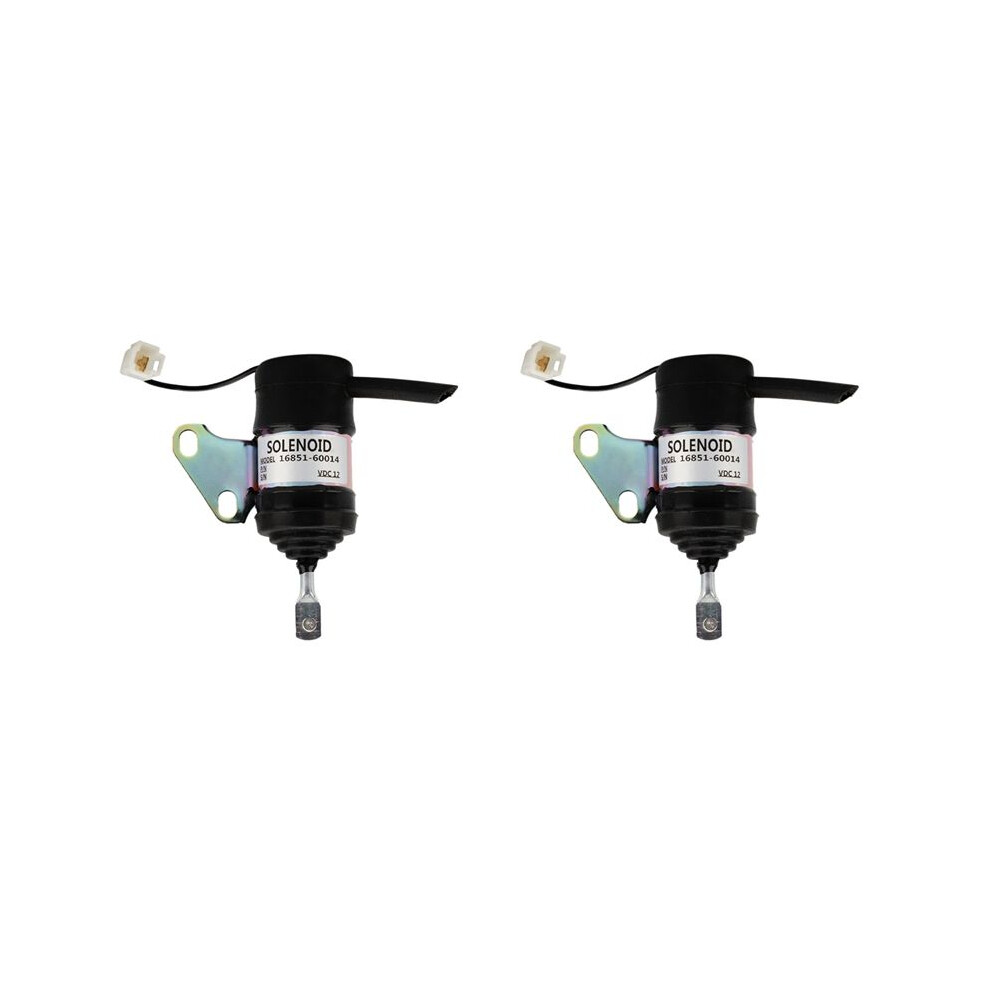 2X 12V Fuel Shutoff Solenoid Valve 052600-4530 16851-60014 For Rtv900 Bx1800d Z482 Z602 D722 052600-4531 6031269093025