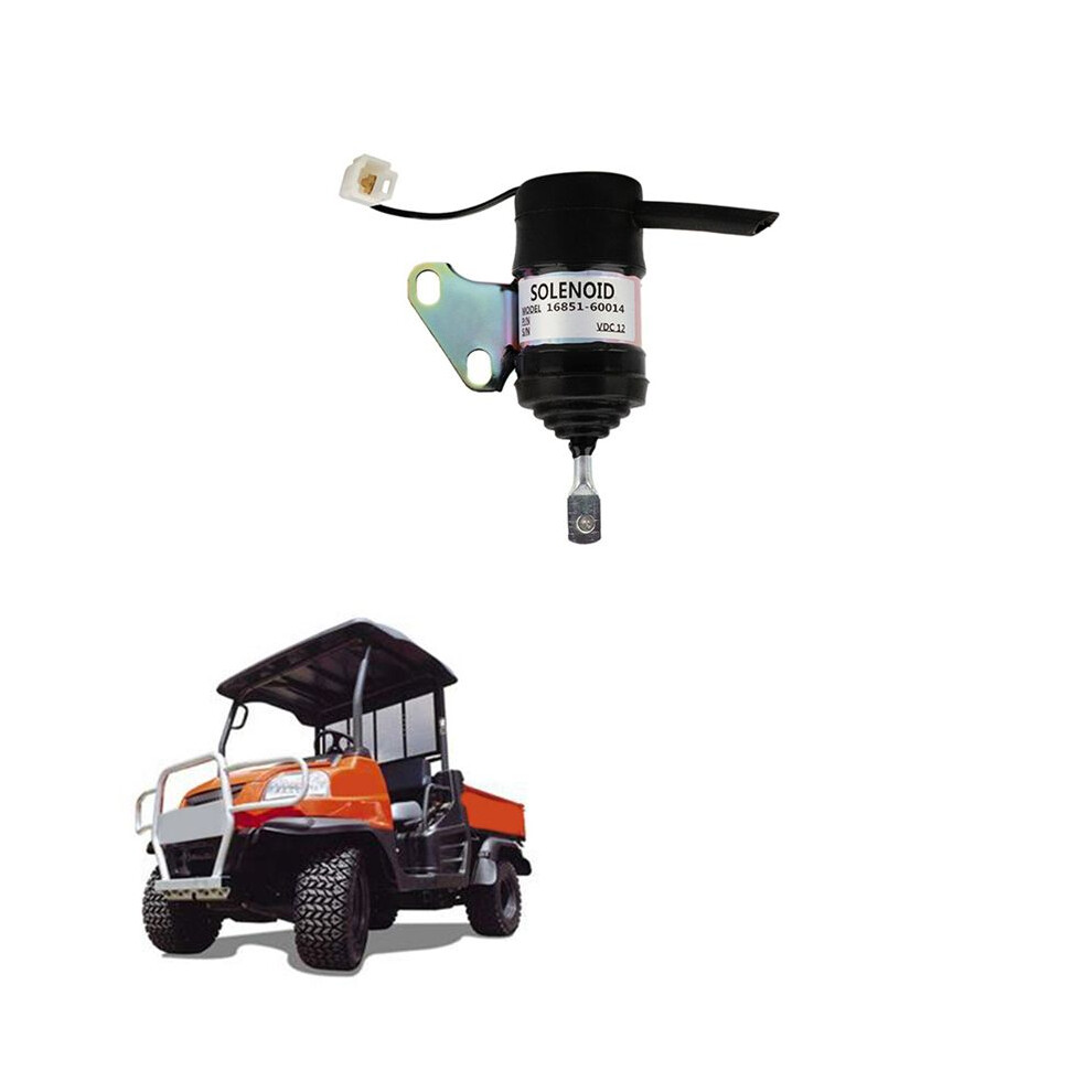 2X 12V Fuel Shutoff Solenoid Valve 052600-4530 16851-60014 For Rtv900 Bx1800d Z482 Z602 D722 052600-4531 6031002811893
