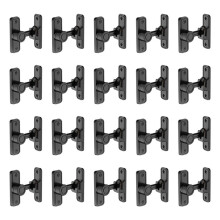 20X Heavy Duty Gate Latches 90 Degree Right Angle Barn Door Lock Anti-Theft Sliding Door Lock for Garden Black