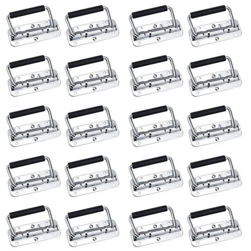 20Pcs 304 Stainless Steel Spring Handle Prop Box Tool Aluminum Box Handle Activity Handle Folding Industrial Handle