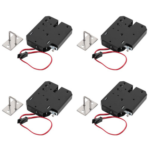 4X 12V 2A Electric Magnetic Lock 150KG/330Lb Fail Safe Holding Force Electromagnetic Door Access Control System