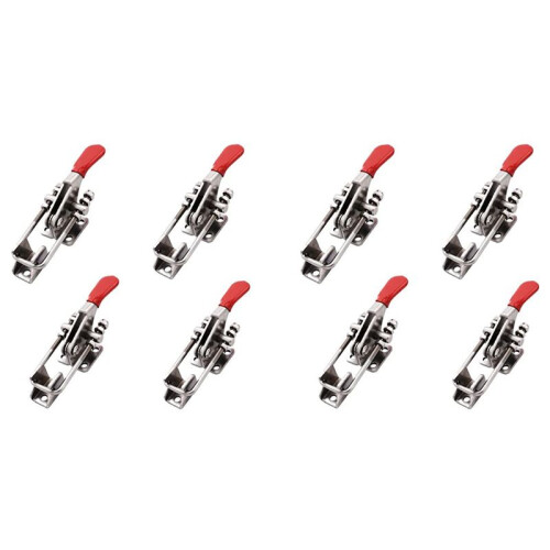 304 Stainless Steel Adjustable Pull  Toggle Locking Clasp  Lever Clamp Heavy Duty Toggle Bolts Clamps(8PCS)