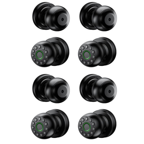 4X  Password Lock Fingerprint Door Lock App Remote Control Passcode Unlock Electronic Touchscreen Keypad Indoor 1