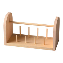 9 Spool Wooden Embroidery Thread Holder Rack for Clear Organization and Quick Color Selection