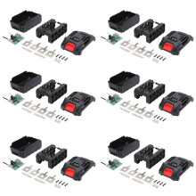 6X Power Tools Case BMS 21V Battery Storage Box for Wireless Electric Angle Grinder Cutting 18650 Battery Case