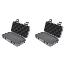 2X Waterproof Hard Carry Case Bag Tool Case with Pre-Cut Sponge Storage Box Protector Organizer Hardware Toolbox