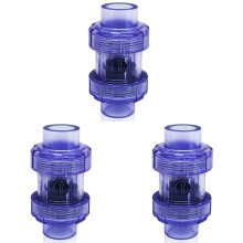 3X Check Valve 3/4 Inch True Union Check Valve Transparent UPVC Check Valve Pipeline Check Valve One-Way Valve