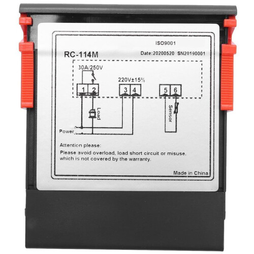 5X 220V/30A Digital Temperature Controller Rc-114M Thermostat Relay Output -30-300 Degree with Ntc Sensor 1