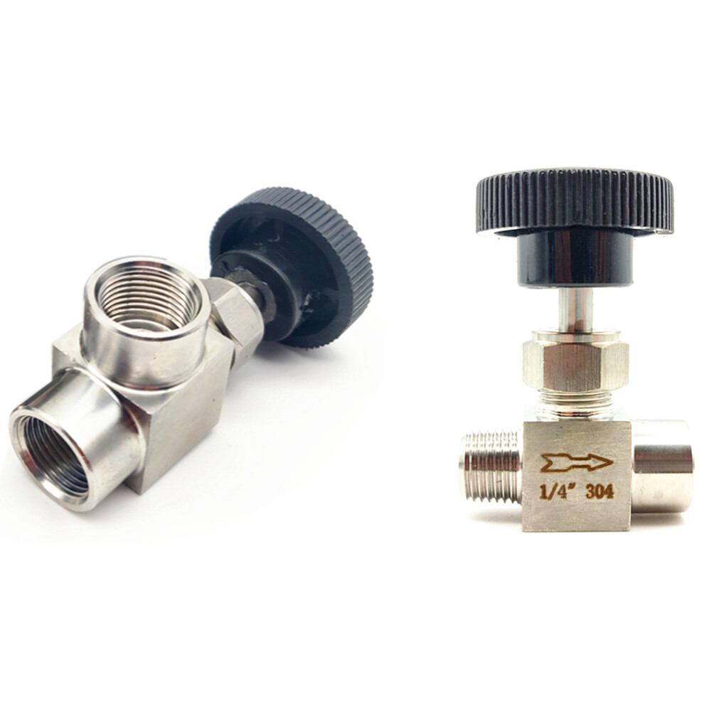 1 Pcs Needle Valve Needle Valve 1/4 Inch Right Angle Bsp Ss304 & 1 Pcs Ship Valve Needle Valve Crane Needle Valve 4712427728257