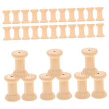 50pcs Unfinished Wooden Thread Spools for Crafts Sewing Embroidery DIY Vintage Yarn Bobbins
