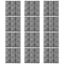 12 Stuks Akoestische Schuimpanelen, Zelfklevende Geluidsdichte Schuimpanelen, voor Wanddecoratie, Muziekstudio Slaapkamer Thuis, 5X30X30Cm