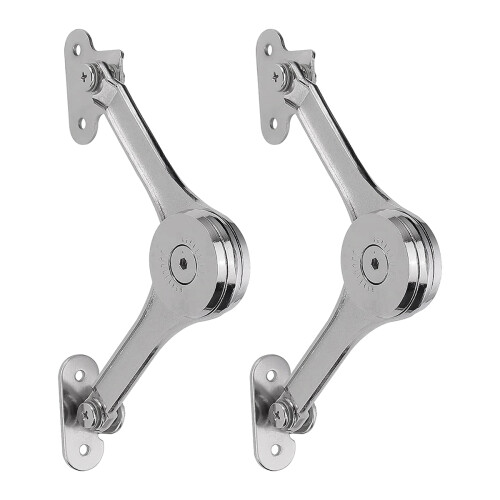 2 Pcs Heavy Duty Lid Hinges Soft Close, Support Hinges Keep Lid Open Safe for Cabinets Kitchen Maximum Support 50Lbs 1