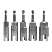 5 PCS Power Wing Nut Driver Set avec 1/4 Pouces Hex Shank Slot Wing Nuts Drill Bit Socket Wrens Tools Set pour Panel
