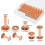 154Pcs Copper Rivets for Leather,Smooth Leather Rivets, Pure Copper Rivets and Burrs for Leather Work Jeans Jacket 7