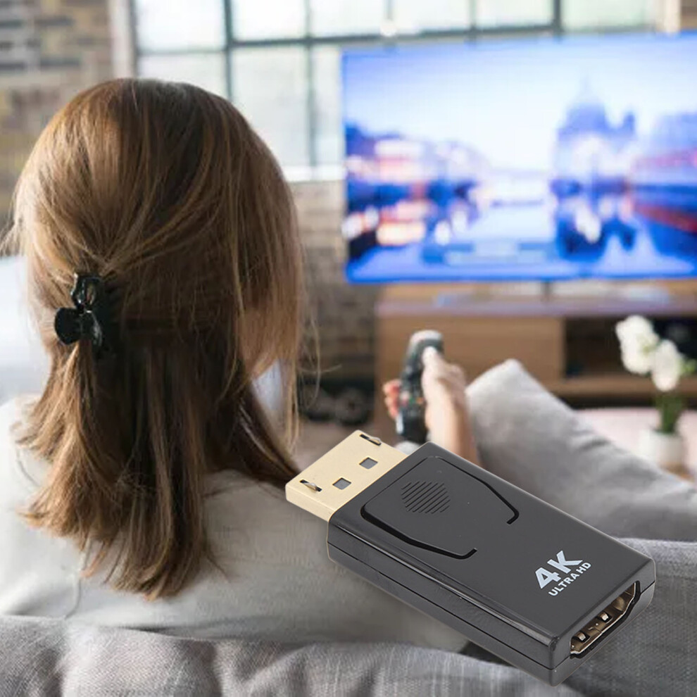 4K Displayport To Hdmi Adapter For Laptop, Compact Unidirectional Video Converter 9331388933583