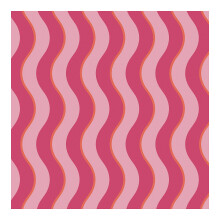 Envy Making Waves Raspberry & Tangerine Pink Stripe Wallpaper