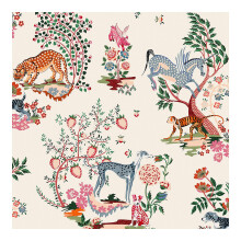 Cath Kidston Painted Kingdom Natural Floral Wallpaper