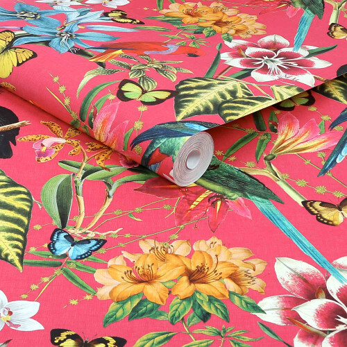 ENVY Envy Paradiso Floral Wallpaper | Hot Pink 1
