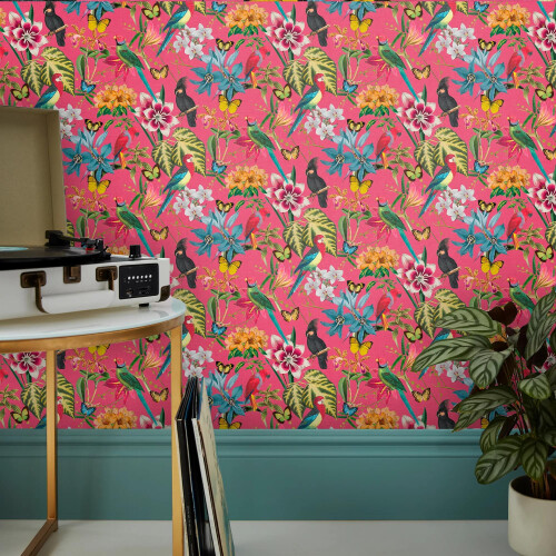 ENVY Envy Paradiso Floral Wallpaper | Hot Pink 2