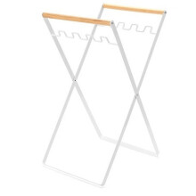 Outdoor Household Waste Rack Foldable Kitchen Scraps Storage Rack Plastic Bag Holder White
