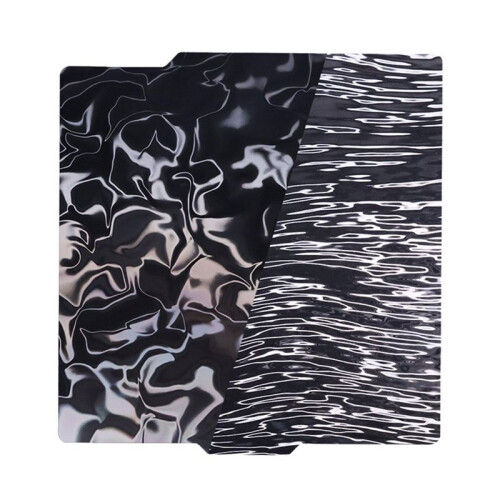 Gladde PER-Bouwplaat voor  X1/X1C/X1E/A1/P1P/P1S, Flexibele Abstracte Waterrimpelingen+Houtnerf PER-Effectblad