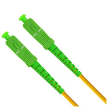SC APC to SC APC Fiber Optical Patch Jumper Cable 3.0mm Cord Singlemode Simplex PVC G652D SM 1310/1550nm FTTH 2m