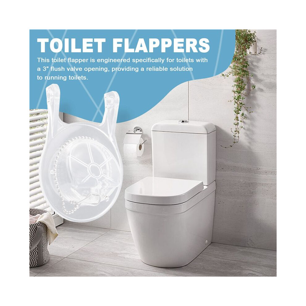 2Pcs Toilet Flappers Replacement For Ga715014-Geg1 3 Inch With Stainless Chain And Hook-Reliable Toilet Flapper 6033792941286