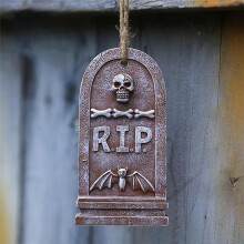Halloween Tombstone Decoration Resin Spooky Ornament Halloween Outdoor Tree Pendant Decoration for Halloween