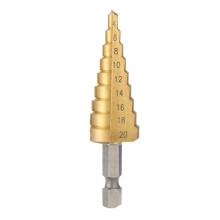 4-20mm HSS Straight Step Drill Bit Wood Metal Hole Cutter Core Drill Bit Pagoda Drill Bit