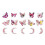 Retro Notebook Decoration Material Stickers DIY Decorative Sticker for Notebook Labels, Violet Butterfly 1
