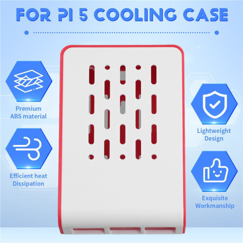 For Raspberry Pi 5 Cooling Case Enhanced Heat Dissipation Multi-Function Protective Case 1