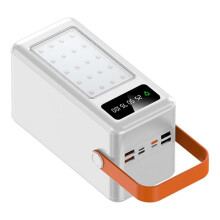 35-Slot 18650 Battery Housing Case with LED Flashlight for Outdoor Adventures 22.5W PD QC3.0 USB Charger(No Battery )