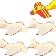 4 Pezzi di Aerei In Legno Bianco Assemblare Aerei Giocattolo Aeroplani di Balsa Assemblare Giocattoli di Aeroplani Modello di Aeroplano Giocattoli di