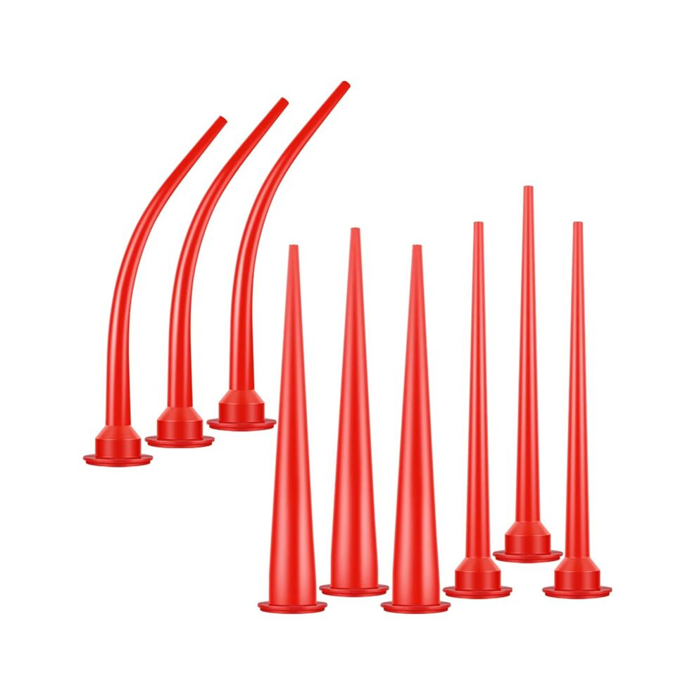 Caulking Nozzle Plastic Caulk Nozzle Applicator Caulking Extension Tool Curved Caulking Nozzle Long Caulking Nozzle 9Pcs 4712528606324