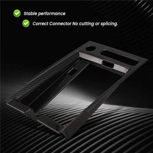 Car Console Gear Shift Panel Trim Cover Sticker for  EV9 2023 2024 Wireless Charging Trim Frame 2