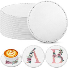 12 Pieces Round Sublimation Coasters 4 Inch Sublimation Coasters Blank Non-Slip Round Heat Transfer Coasters for