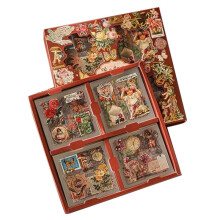 100 Folhas de Adesivos de Álbum de Recortes de Flores de Plantas de Borboleta Vintage para Suprimentos de Diário Indesejado, Manual de Nostalgia