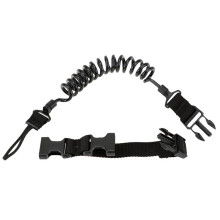 Corda de Segurança Multifuncional com Mola Louca, Resistente Ao Desgaste, Cordão Elástico para Chaveiro Preto