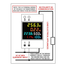 Digital Single Phase  Meter Tester Power Usage Monitor AC110V 40V-300V100A Frequency Power Factor Meter Multimeter