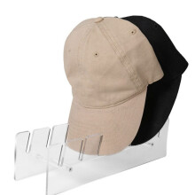 Hat Stand for Baseball Caps Acrylic Hat Rack for 7 Baseball Caps Hat Storage Display for Bedroom Dresser Black