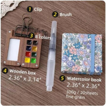 Reise-Farbpalette, -Aquarellfarben-Set, Tragbare Farbpalette für Unterwegs, Aquarell-Farbpalette