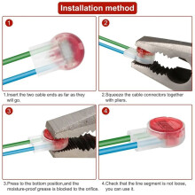100 Peças Conector de Cabo para Cortador de Grama Robótico Conector de Gel À Prova D'Água Acessórios para Cortadores de Grama Robóticos