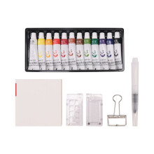 Travel Ready Paint Palette Bundle, Travel Paint Palette Acrylic, Paint Palette with Binder Clips,C